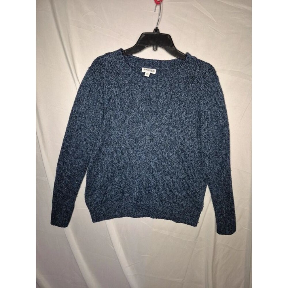 St. John's Bay Blue Shimmer Knit Crewneck Sweater